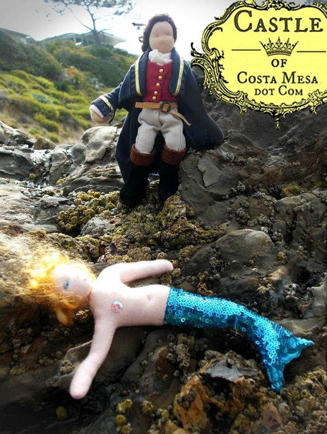 130127 The Sailor prince and Mermaid Merah mirage on Corona Del Mar Little Beach