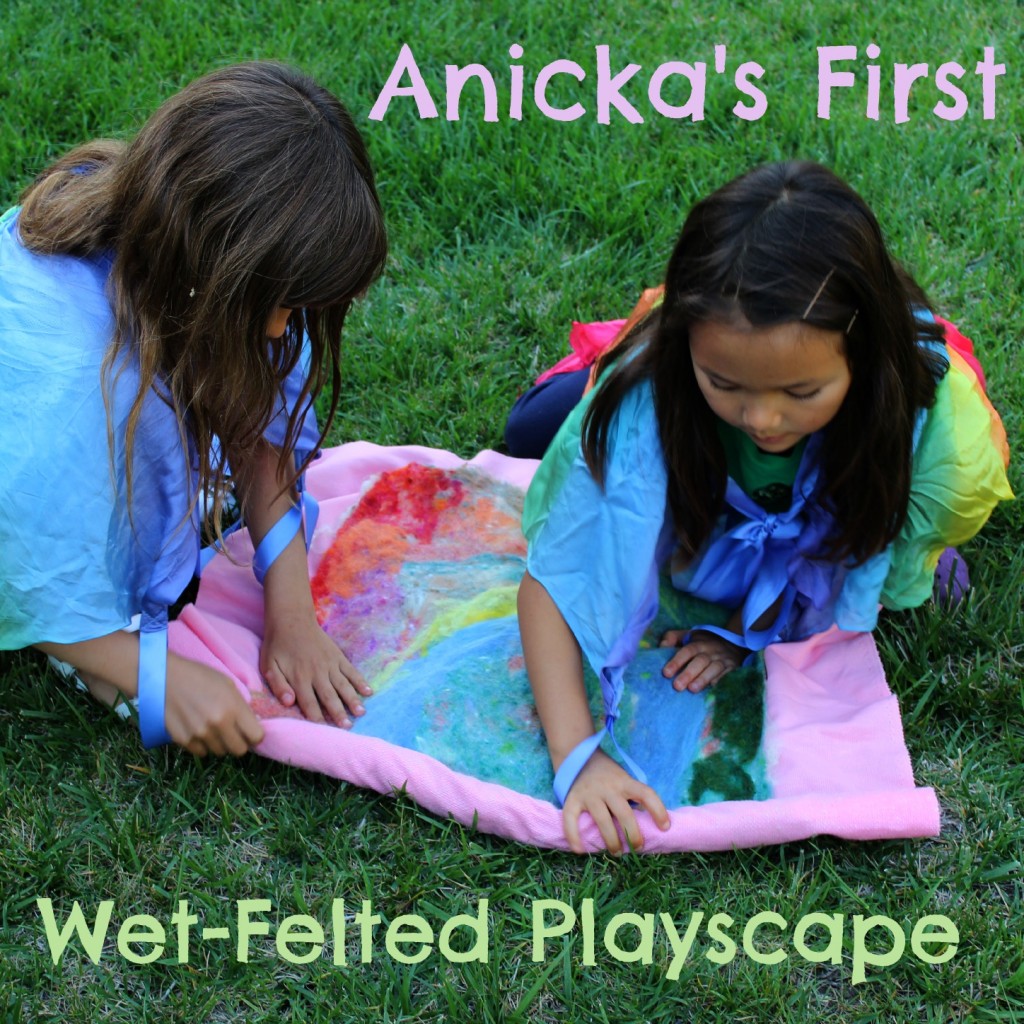 130403 Anička's first wet-felted playscape. Square.