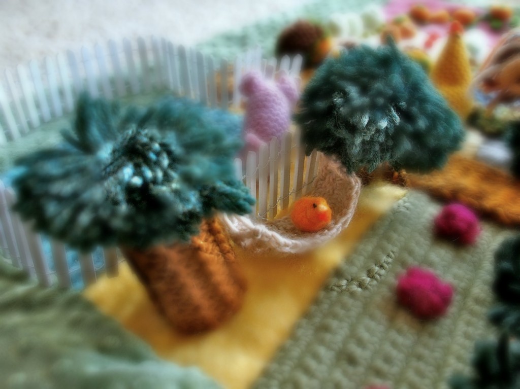 Knitted Spring Landscape Knitted Farmyard Garden Landscape Blanket. Spring 2012 – Castle of ...