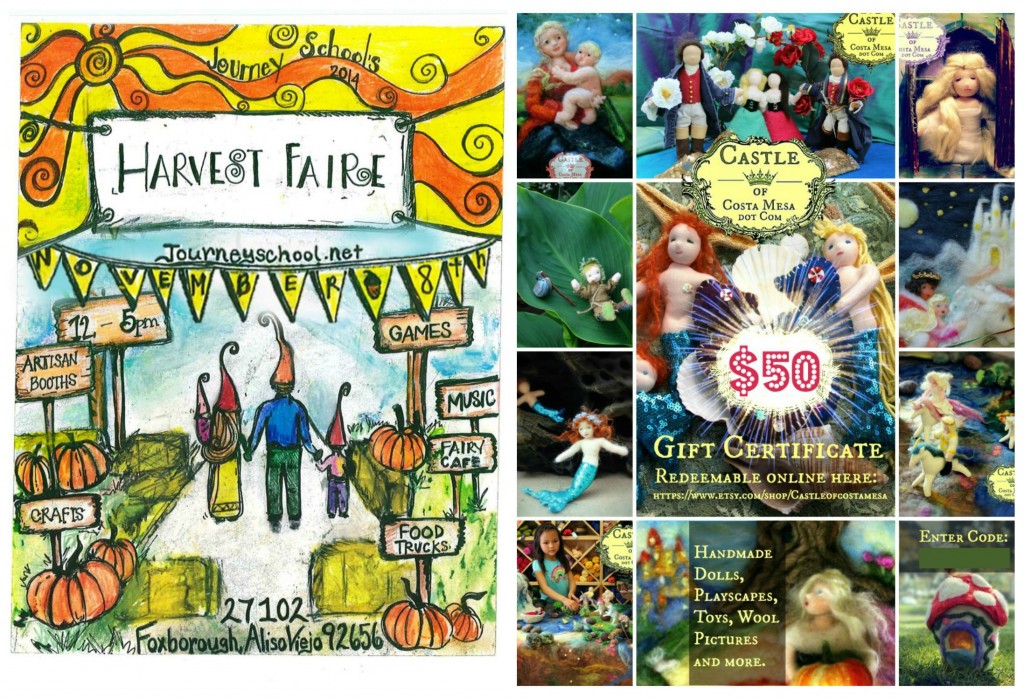 141108 Harvest Faire Journey School November 8, 2014 and CastleofCostaMesa craft booth show