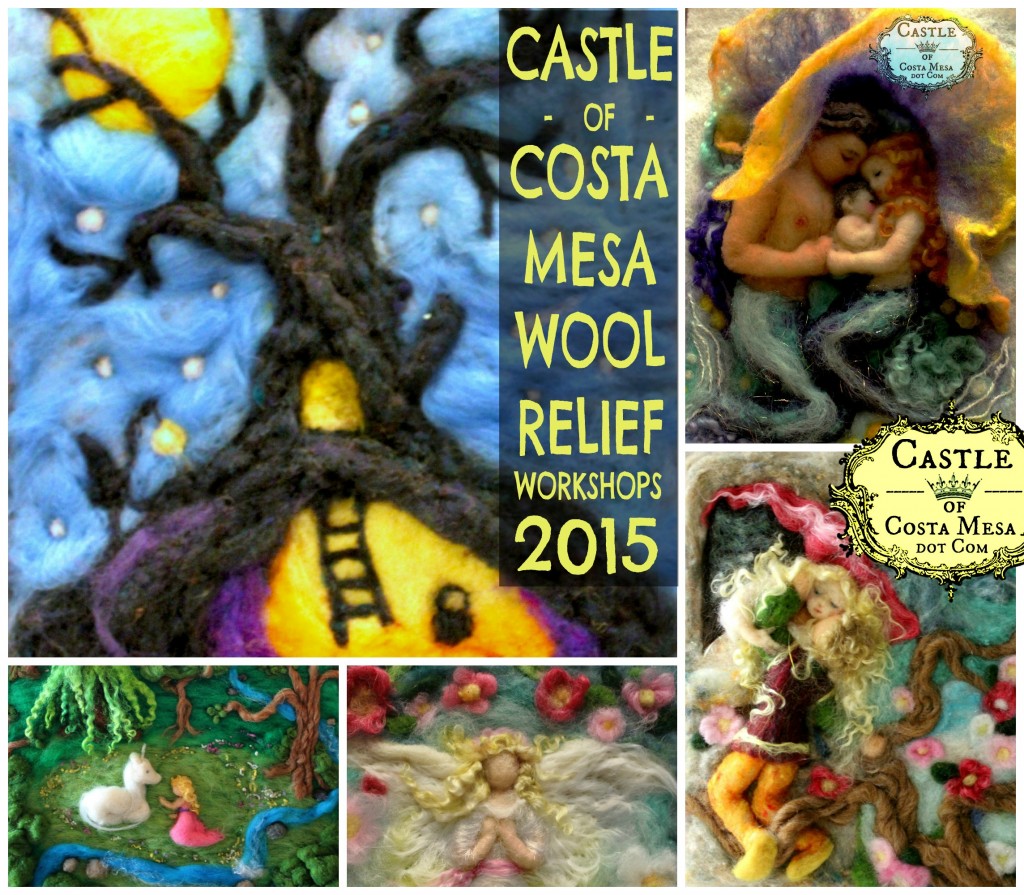 151014 Jzin Castle of Costa Mesa Wool Relief workshop PicMonkey Collage WORDS LOGO