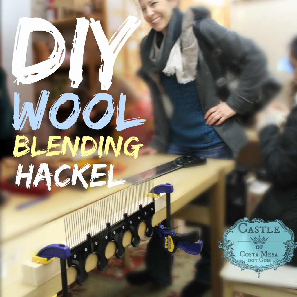 9188 150302 DIY handmade homemade wool blending hackles hair picks.