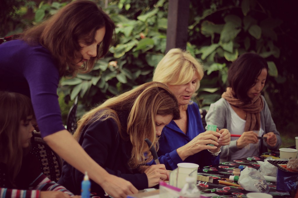 Women crafting together