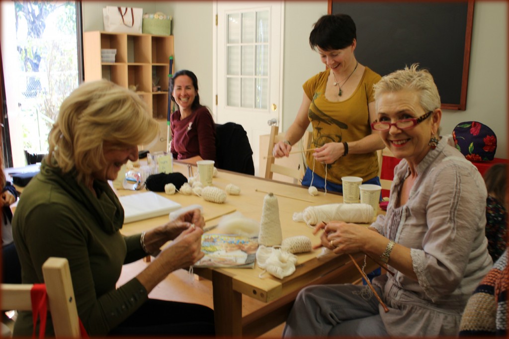 130116 Knitters Christine, Rebecca, Heather and Rachel