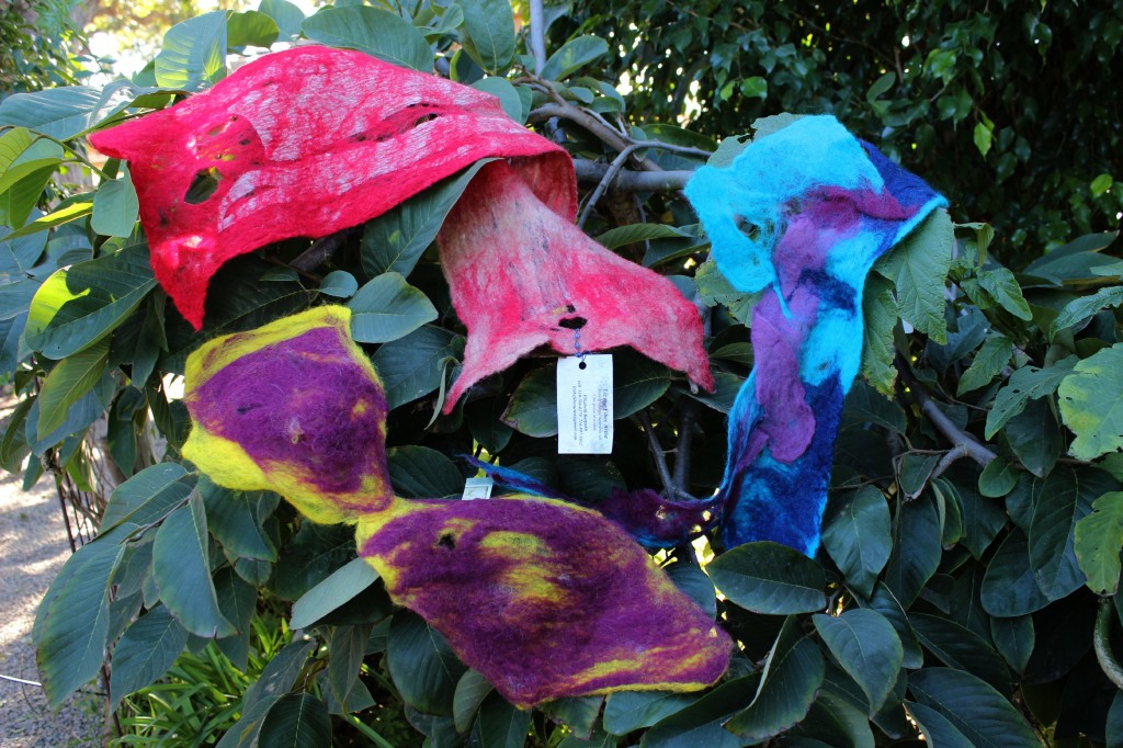 130116 Next Week Craft Project Art Felt Scarves on Cherimoya Tree.