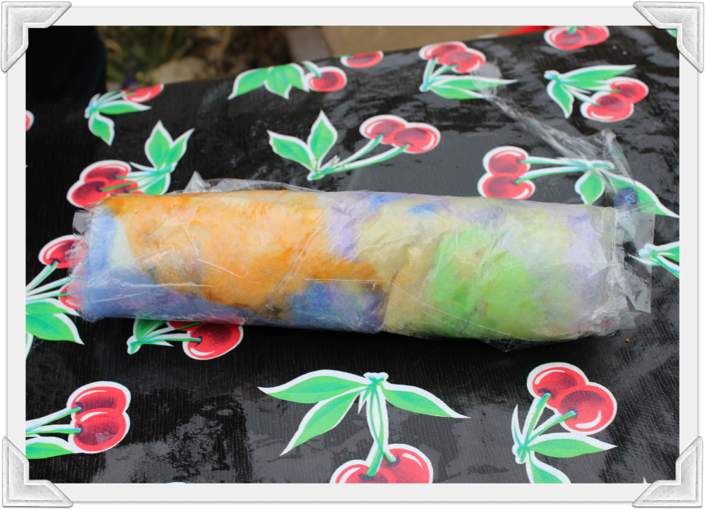 130123 The rolled up Artfel in saran wrap burrito