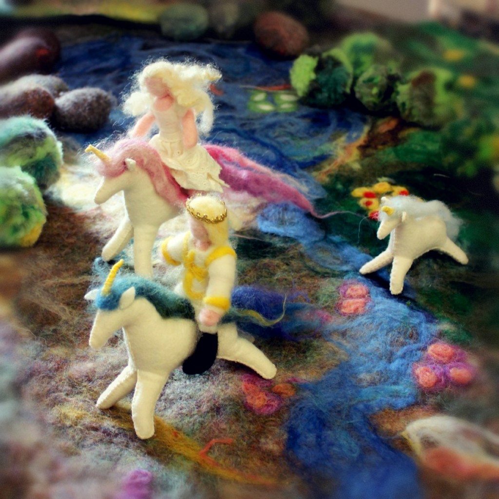 130205 Prince, princess and unicorns galloping across the woodland