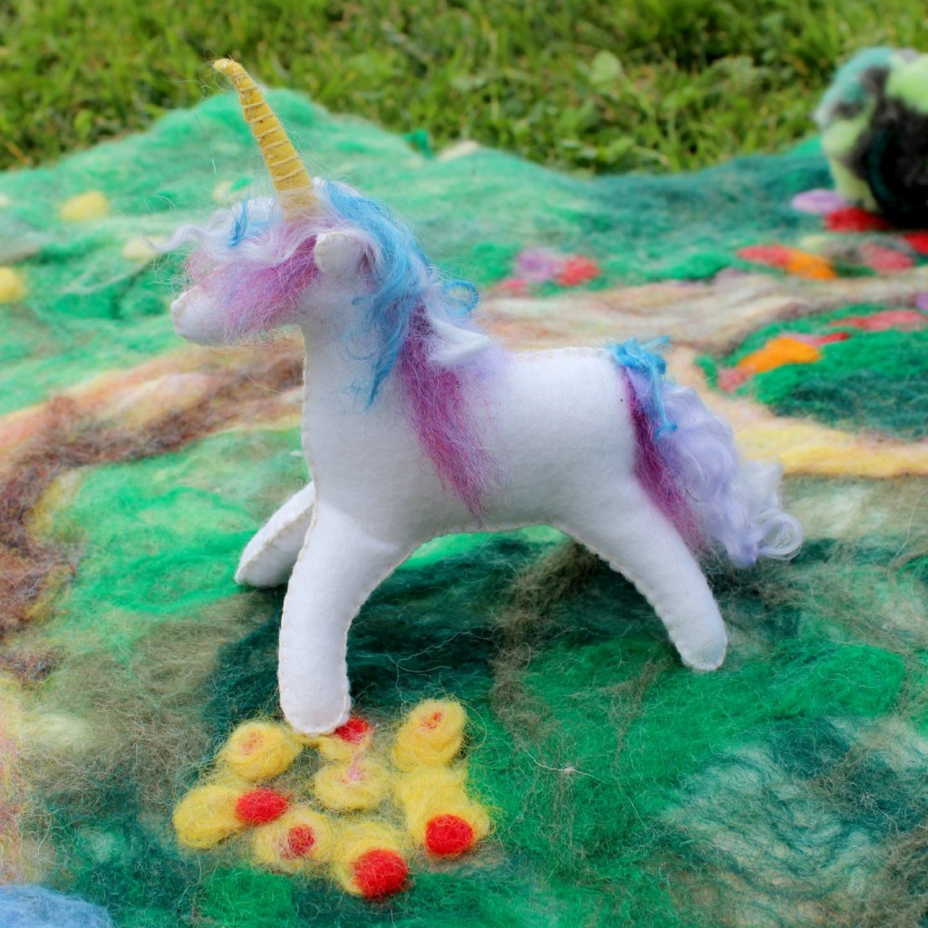 130205 Renuka's handmade miniature felt unicorn