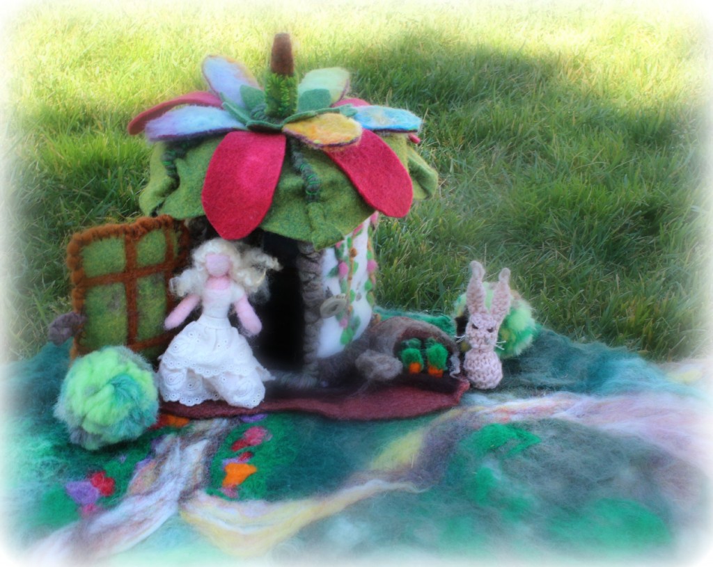 130213 Princess and rabbit in a woodland cottage
