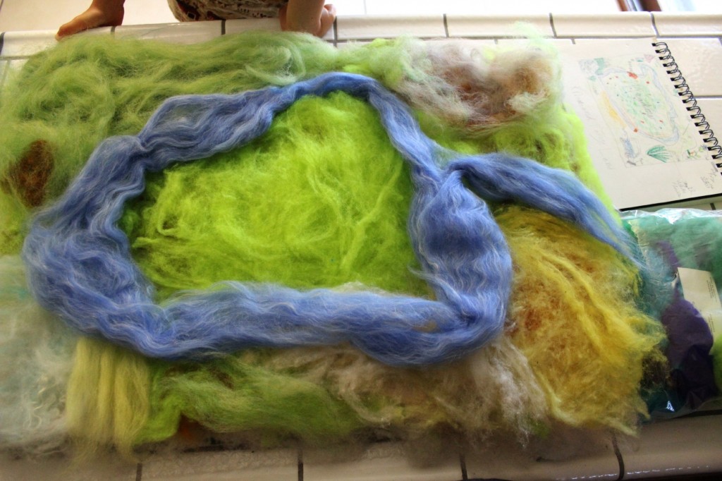 130405 layering coloring roving onto our platscape