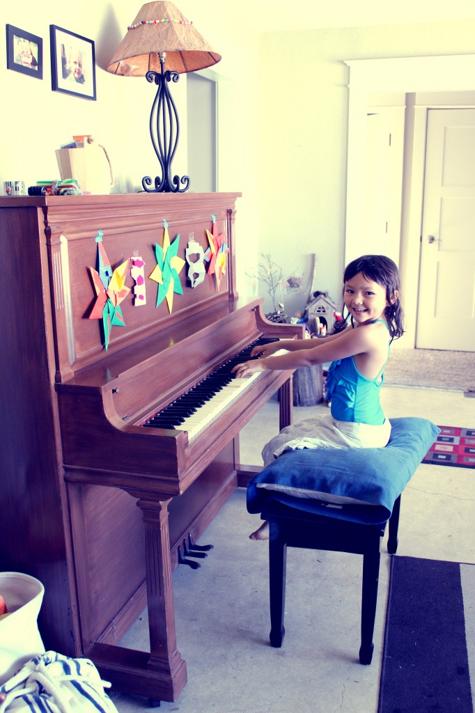 130712 8 year old Nunu playing Dimitri Shostakovich Joke Waltz to open puppet show performance