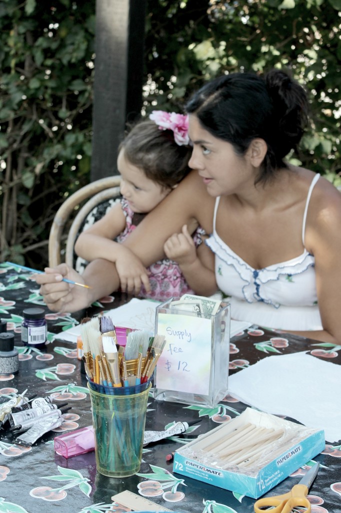 130910 Yvonne and Valentina silk painting