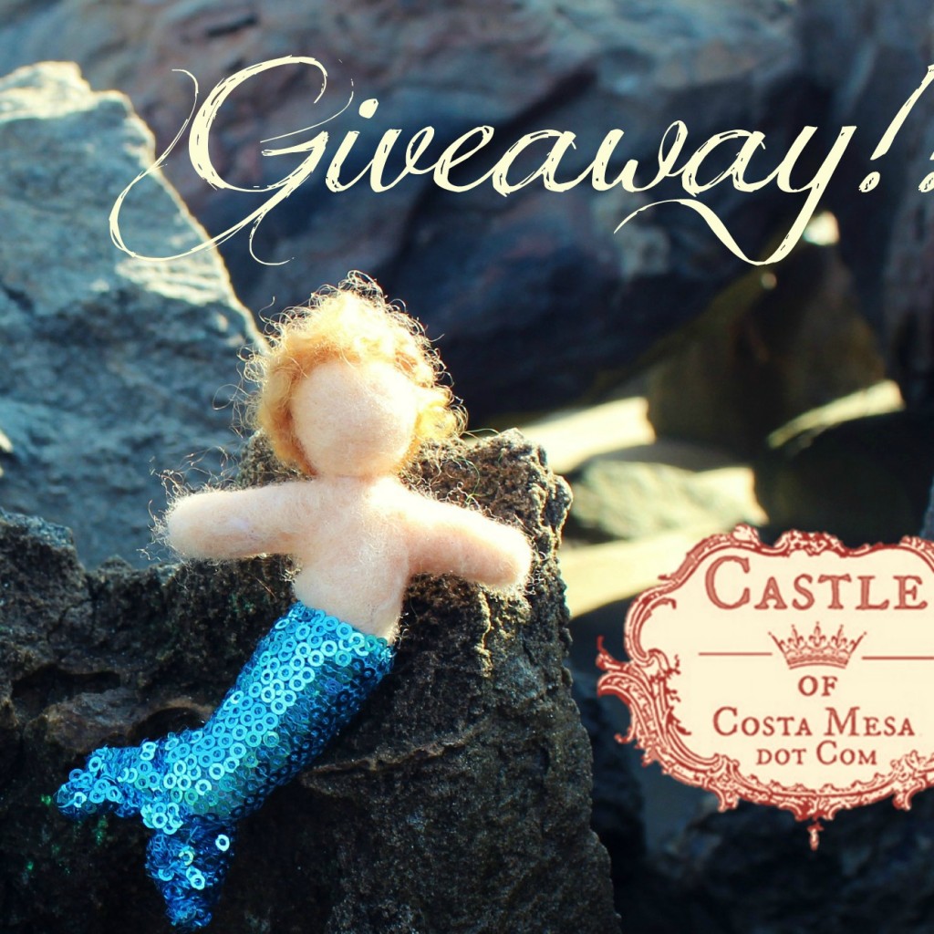 130912 Giveaway! Square. no words. Mermaid Georgian and merbaby Nigel in the morning sun on rocks