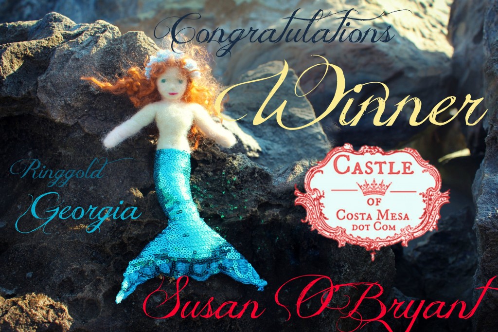 130923 Congratulations Merfolk Giveaway Winner Susan O'Bryant from Ringgold, Georgia! Mermaid Georgiana the morning sun on rocks