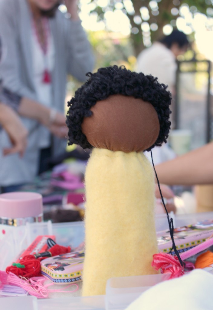 131001 Jzin's simple faceless table top puppet nubian prince african boy doll