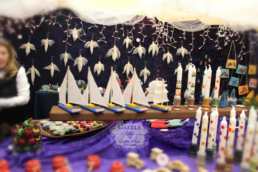 131207 Sailboats, candles, white roving angels, felt bags and Pam