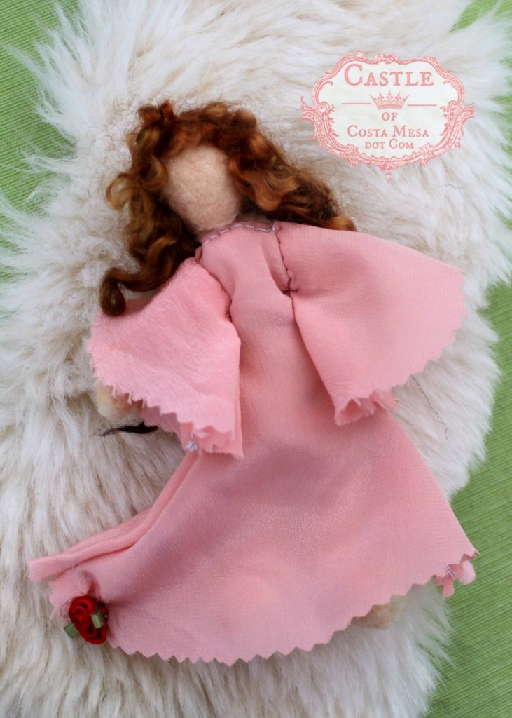 140210 Pink Princess sleeping on top of faux fur rug