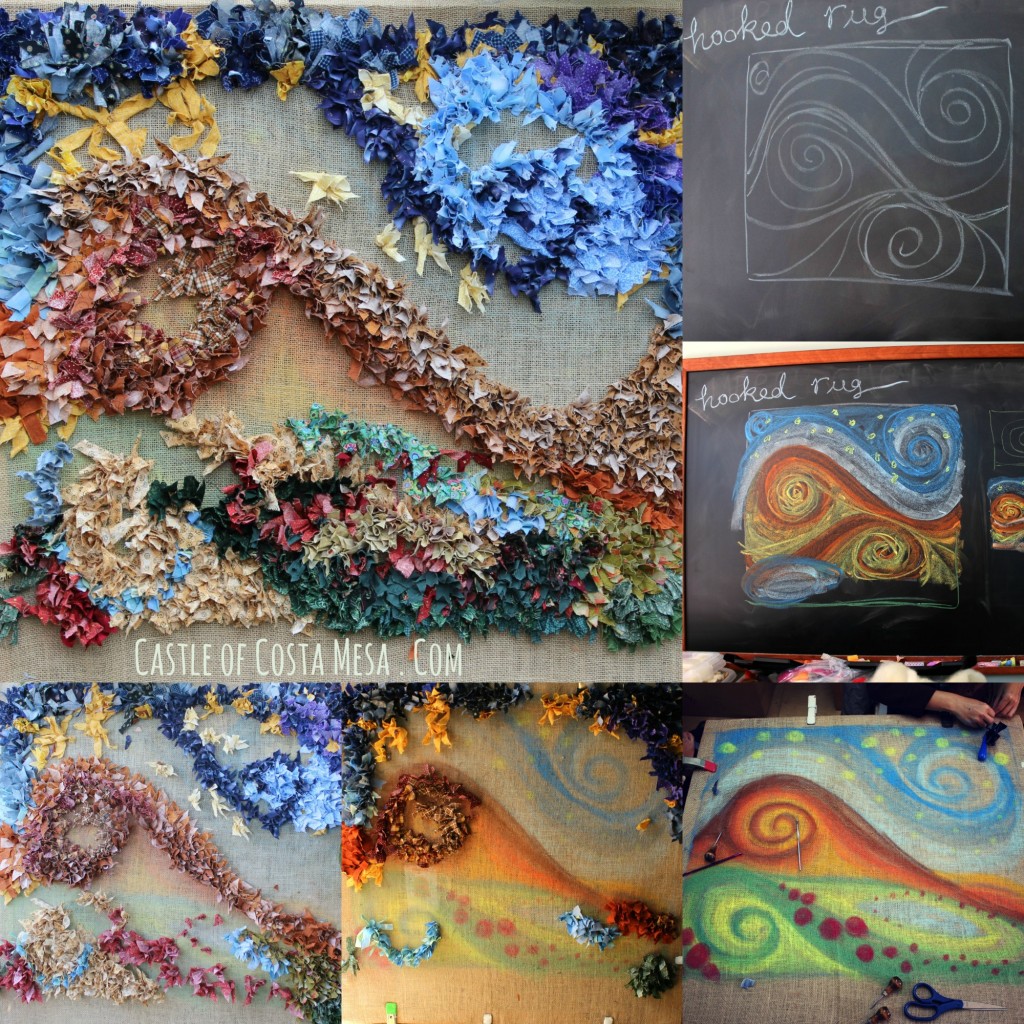 140304 Hooked rag rug progression collage with logo