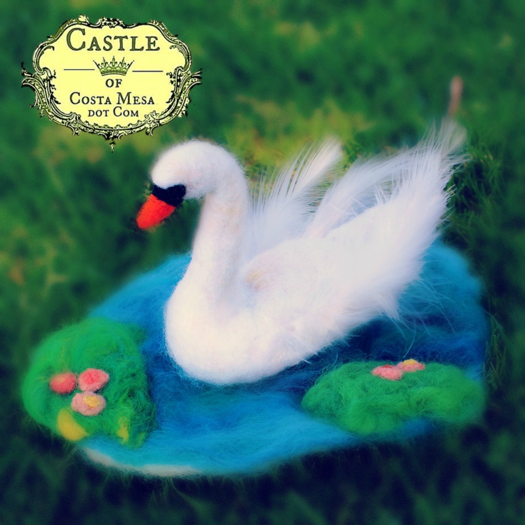 140211 Kathy's needle-felted swan