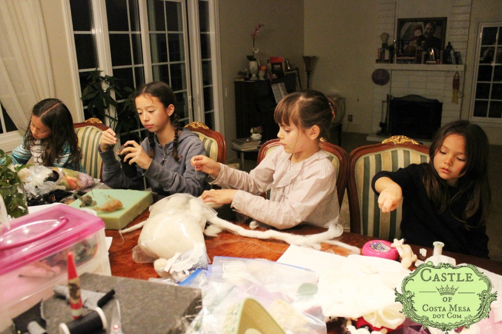 140301 Children busy crafting fairy tale dolls as donation for Waldorf School of Orange County 2014 fundraiser