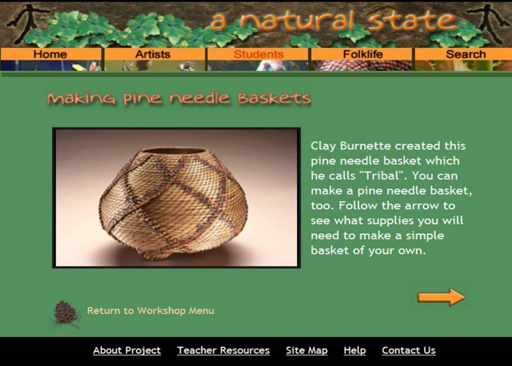 140304 Clay Burnett Tribal pine needle basket tutorial. A Natural State. tutorial