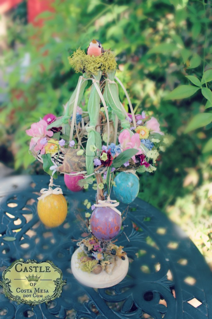 140408 Gisela's handmade Easter Egg floral carousel decoration full tree