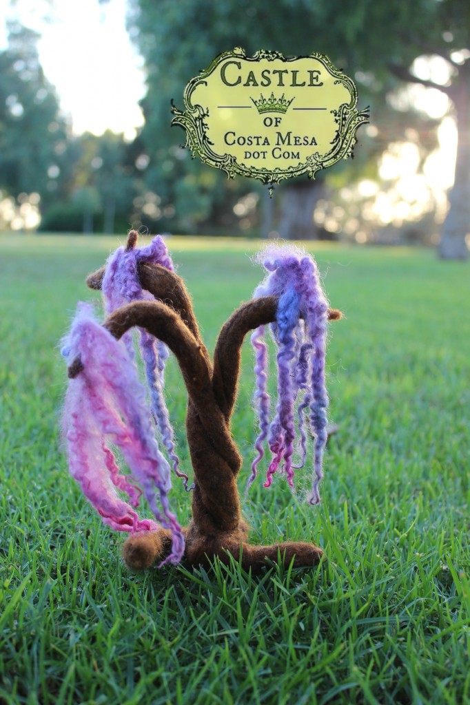 140818 Felted purple wisteria tree tutorial 2