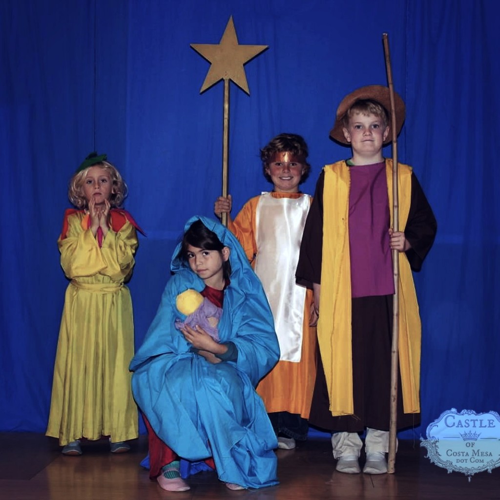 1212 Second Grade Miss Elizabeth Eurythymy Old Spanish Christmas play. Holy Family Mother Mary with Shepard and Angel.