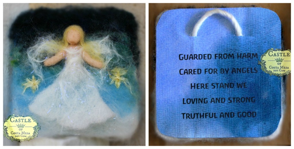 140915 Dyptich wool guardian angel tapestry with verse on water color paper on back 2