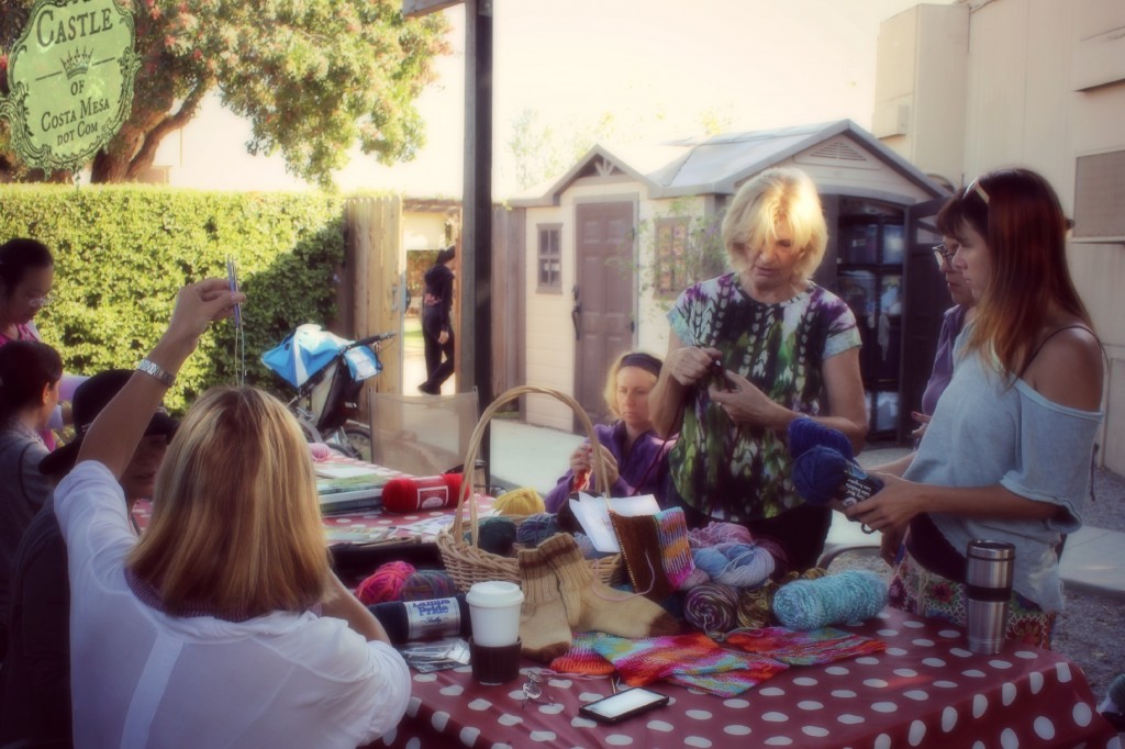 140929 Waldorf School of Orange County Monday Morning weekly craft group knitting 2