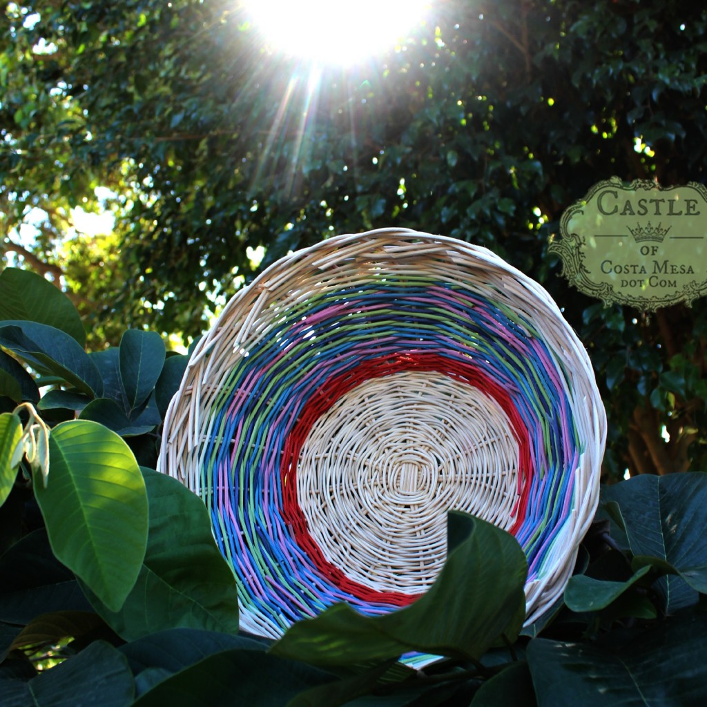 141103 Cathrine Ji's woven circular basket of many colors and the sun square cropped