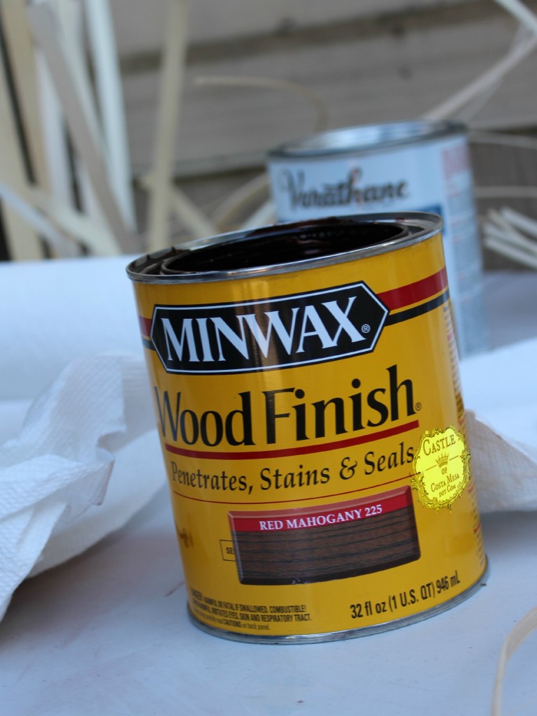 141103 Minwax Wood Finish. Penetrates, Stains and Seals for varnishing woven reed wine baskets 2