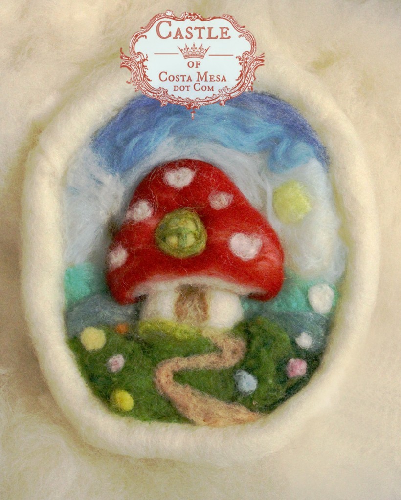 141208 oval white framed toadstool home on clouds by CastleofCostaMesa