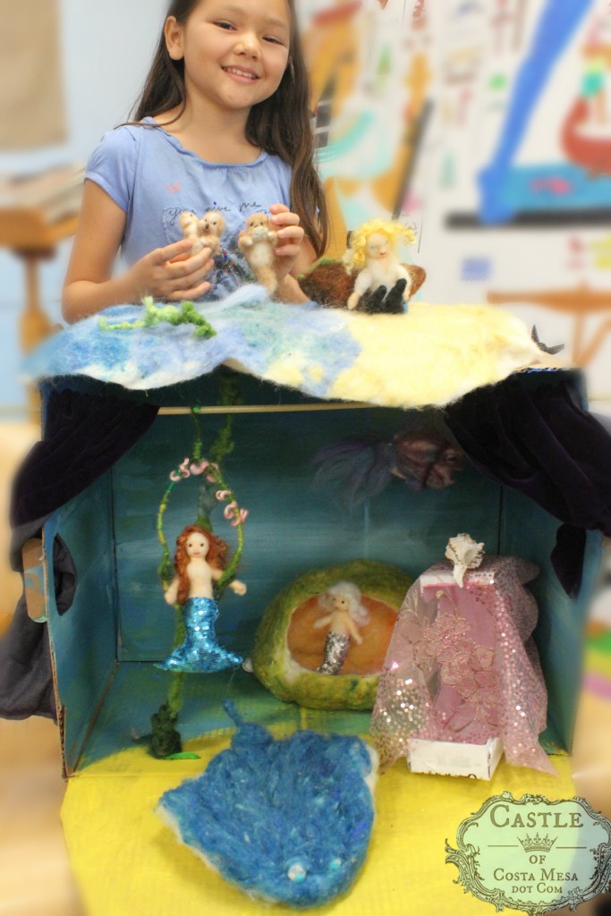 2276 150703 Nunu's Dreamy Shimmery Mermaid Kingdom theater diorama set with mermaid seawitch sting ray sea otters prince boat and more