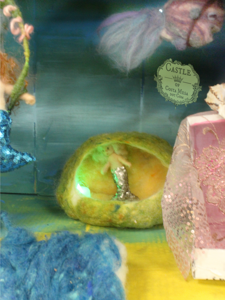 2282 150703 Nunu's needle-felted sea witch mermaid brewing a potion