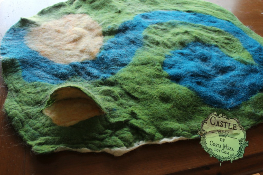 160302 additional wet-felted playscape, yielding a shrunken and sturdier piece