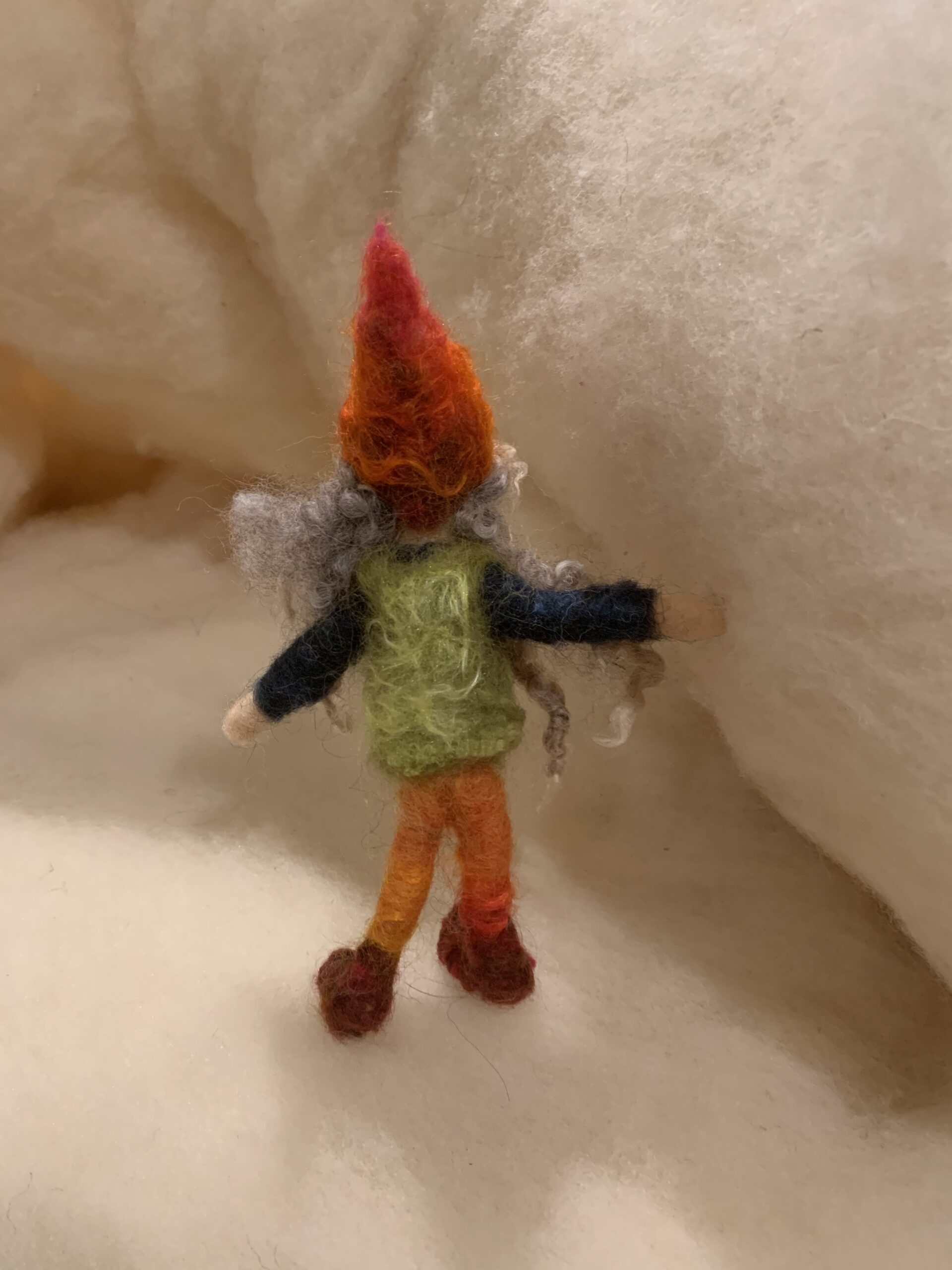 Grumpy Gnome with Bushy Beard. 7″ Needle-Felted Doll – Castle of Costa Mesa