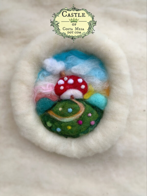 Home Sweet Home. Fluffy Toadstool Wool Picture No. 10. Handmade by Vihren