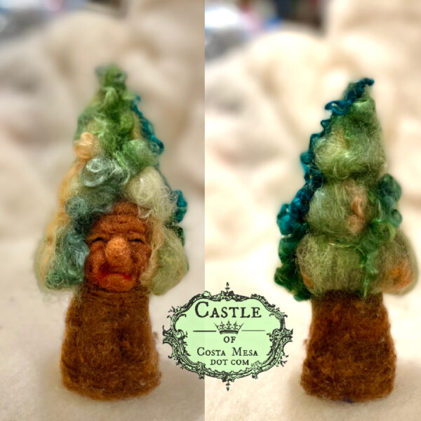 Enchanted  Old Lady Tree No. 8. Fluffy Finger Puppet 7" Tall