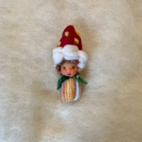 Cupcake Gnome No. 4. Sweet little Strawberry Cupcake with Whipped Cream.